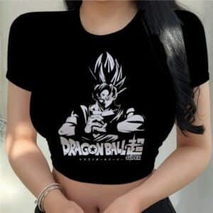 Dragon Ball Super Goku Silhouette Black Sexy Crop Top