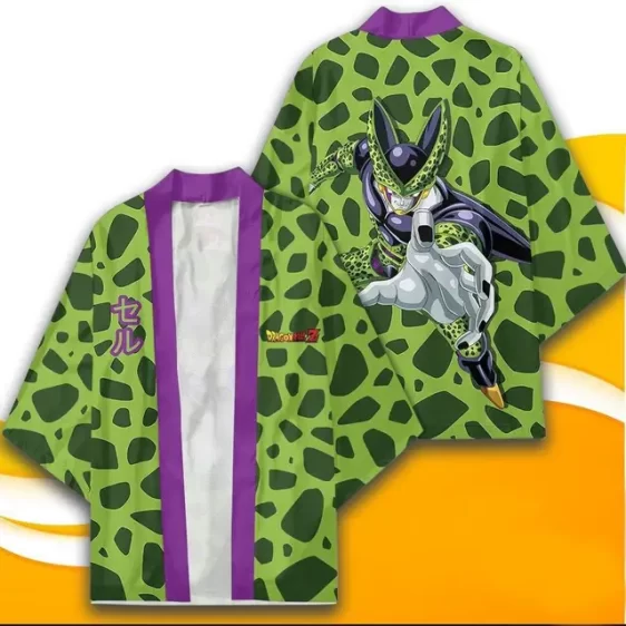 Cell Perfect Form Green and Purple Kimono