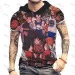 Dragon Ball Z Basketball Crossover Vintage Hooded T-Shirt