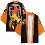 Goku Sunset Black and Orange Silhouette Kimono