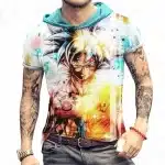 Radiant Ultra Instinct Goku Energy Burst Hooded T-Shirt