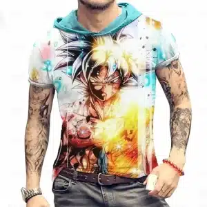 Radiant Ultra Instinct Goku Energy Burst Hooded T-Shirt