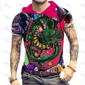 Shenron Dragon Ball Z Multicolor Epic Hooded T-Shirt