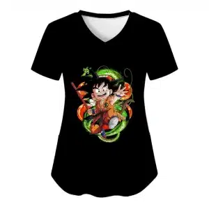 Classic Kid Goku Adventure Women's V-Neck T-shirt