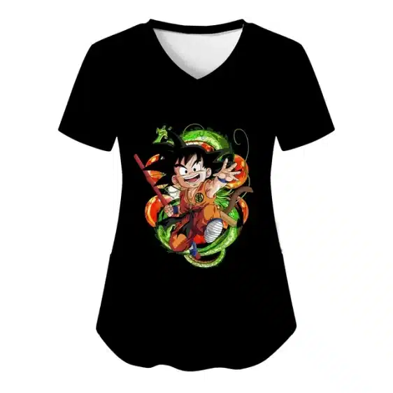 Classic Kid Goku Adventure Women's V-Neck T-shirt