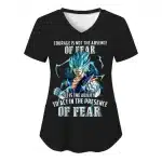 Courage Quote Vegito Blue Super Saiyan Women's V-Neck Tee