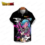 DBZ Bulma Cyberpunk Fusion Button Up Hawaiian Shirt