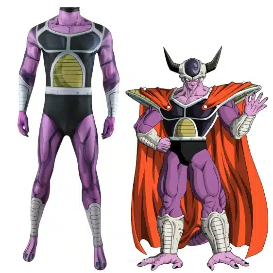 DBZ King Cold Cosplay Full Bodysuit Costume - Adult & Kids