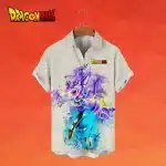 Divine Beerus Energy Burst Button-Up Hawaiian Shirt