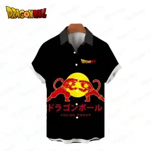 Dragon Ball Z Fusion Power Button-Up Hawaiian Shirt