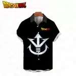 Elite Saiyan Warrior Armor Emblem Button Up Hawaiian Shirt