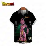 Futuristic Majin Buu Robot Button Up Hawaiian Shirt