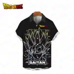 Futuristic Saiyan Super Saiyan Goku Button Up Hawaiian Shirt