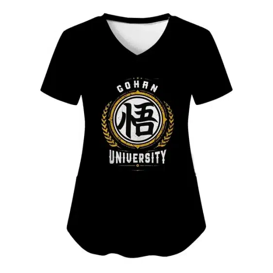 Gohan University Dragon Ball Women's V-Neck T-shirt