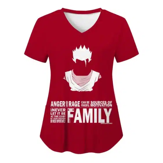 Gohan's Motivational Family Message Women's V-Neck T-shirt