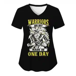 Goku SSJ5 'Warriors Not Made in One Day' Women's V-Neck Tee