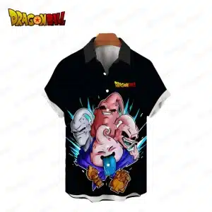 Majin Buu Evolution Trio Button Up Hawaiian Shirt