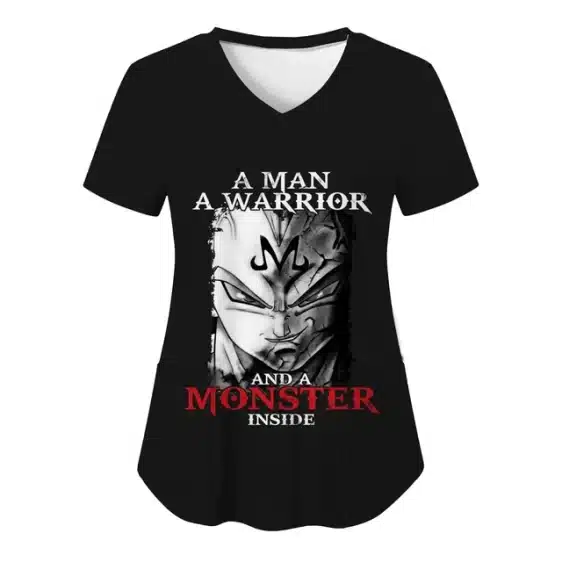 Majin Vegeta Warrior Monster Women's V-Neck T-shirt