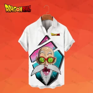 Master Roshi Fun Graphic Button-Up Shirt Hawaiian Shirt