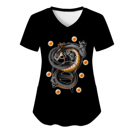 Mystical Shenron Dragon Balls Women's V-Neck T-shirt