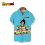 Proud Prince Vegeta Blue Button Up Hawaiian Shirt