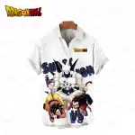 SSJ4 Goku & Vegeta vs Omega Shenron Button Up Hawaiian Shirt