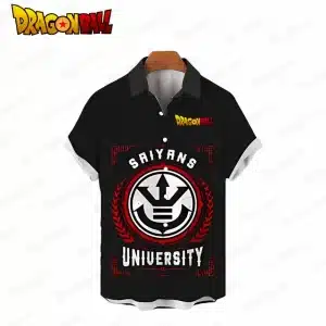 Saiyans University Crest Button Up Hawaiian Shirt