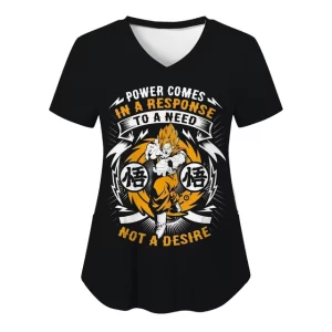 Super Saiyan Goku Power Response Women's V-Neck T-shirt