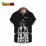 Training to Go Super Saiyan Button-Up Hawaiian Shirt