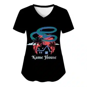 Tropical Kame House Sunset Women's V-Neck T-shirt