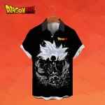 Ultra Instinct Goku Monochrome Button-Up Hawaiian Shirt