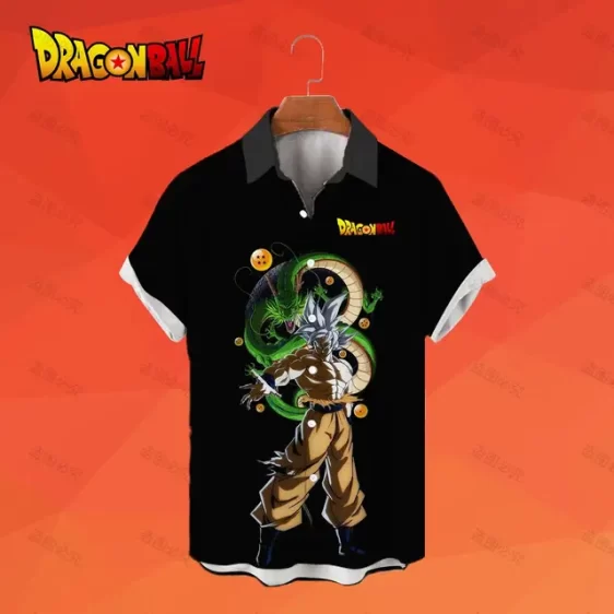 Ultra Instinct Goku & Shenron Button Up Hawaiian Shirt