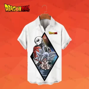 Ultra Instinct Goku vs Jiren Button-Up Hawaiian Shirt