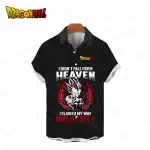 Vegeta 'Clawed My Way Out of Hell' Button-Up Hawaiian Shirt