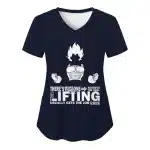 Vegeta's Gym Motivation Lifting Quote Women's V-Neck T-shirt