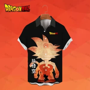 Vintage Kid Goku Button Up Hawaiian Shirt