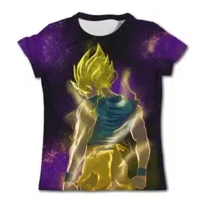 Golden Super Saiyan Aura Goku Back Children T-Shirt