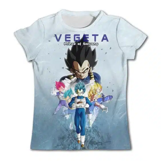 Majestic Vegeta Evolution Saiyan Prince Design Kids T-Shirt