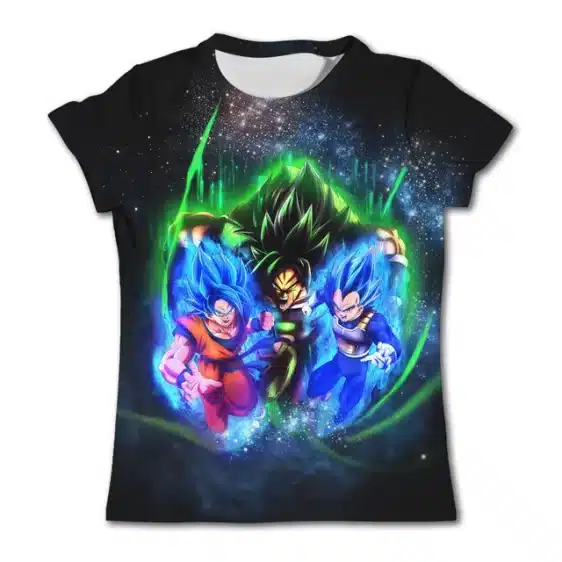 Super Saiyan Blue Goku, Vegeta, and Broly Kids T-Shirt