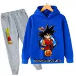 Blue Dragon Ball Super Kids Hoodie & Gray Sweatpants Set