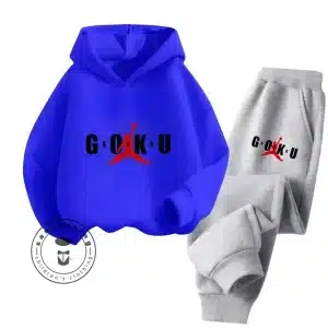 DBZ Blue & Gray Goku Air Jordan Kids Hoodie & Sweatpants Set