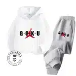 DBZ White & Gray Goku Air Jordan Kids Hoodie & Sweatpants Set