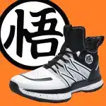 Dragon Ball Z Goku Kanji Black and White Basketball Sneakers