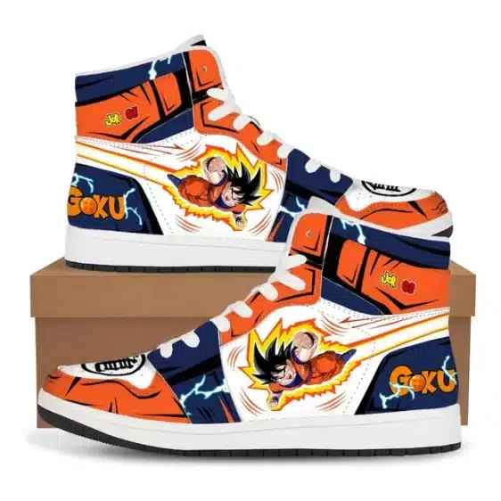 Dragon Ball Z Son Goku Orange and Blue Basketball Sneakers