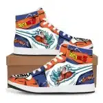 Dragon Ball Z Super Saiyan Blue Goku Orange and Blue Basketball Sneakers