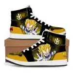 Dragon Ball Z Vegeta Super Saiyan Yellow and Black Basketball Sneakers