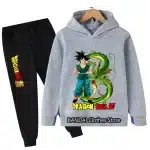 Goku & Shenron Kids Gray Hoodie & Black Sweatpants Set