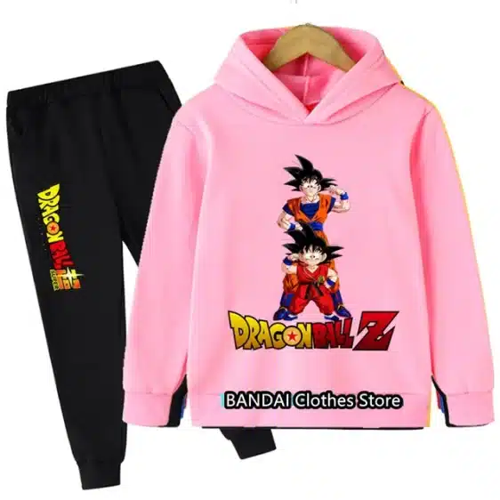 Pink Son Goku Dragon Ball Z Kids Hoodie & Black Sweatpants Set