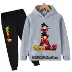 Gray Son Goku Dragon Ball Z Kids Hoodie & Black Sweatpants Set