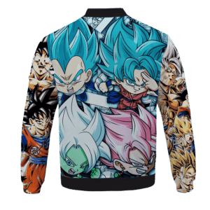 Colorful Chibi Dragon Ball Saiyan Heroes Children's Bomber Jacket